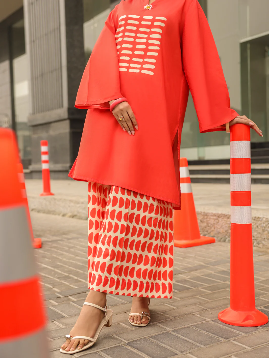 Orange Kurti - ALP-SLK-2547A - Image 4