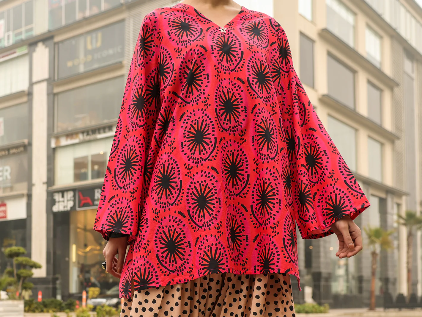 Pink Lawn Kurti - ALP-SLK-2550 - Image 3