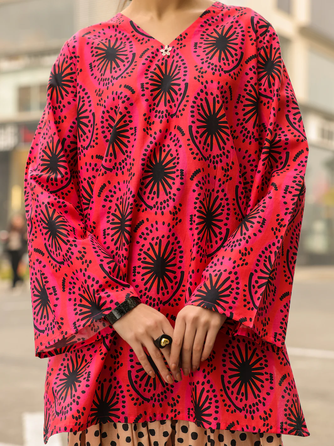 Pink Lawn Kurti - ALP-SLK-2550 - Image 4