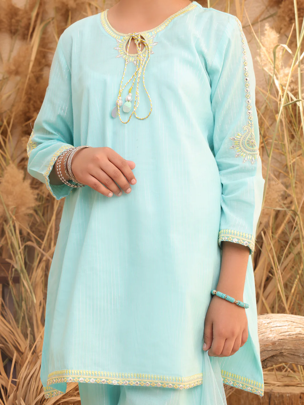Ice Blue 2 Piece Stitched - ALT-2PS-LKS-1027 - Image 4