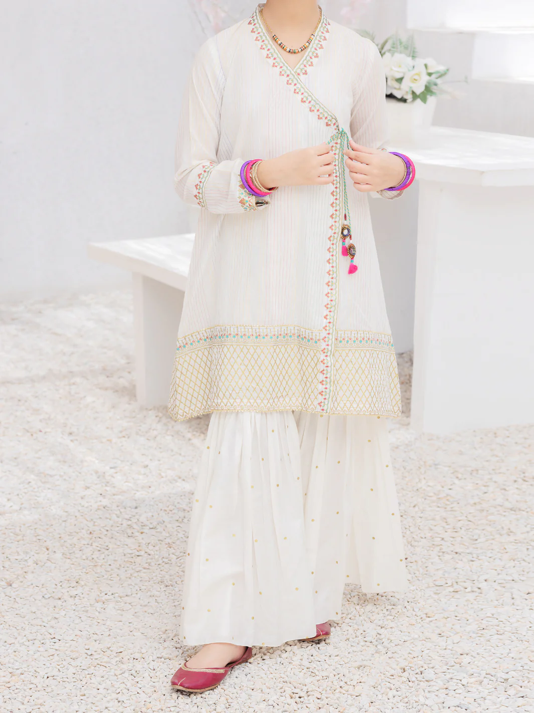 Off White 2 Piece Stitched - ALT-2PS-LKS-1028A