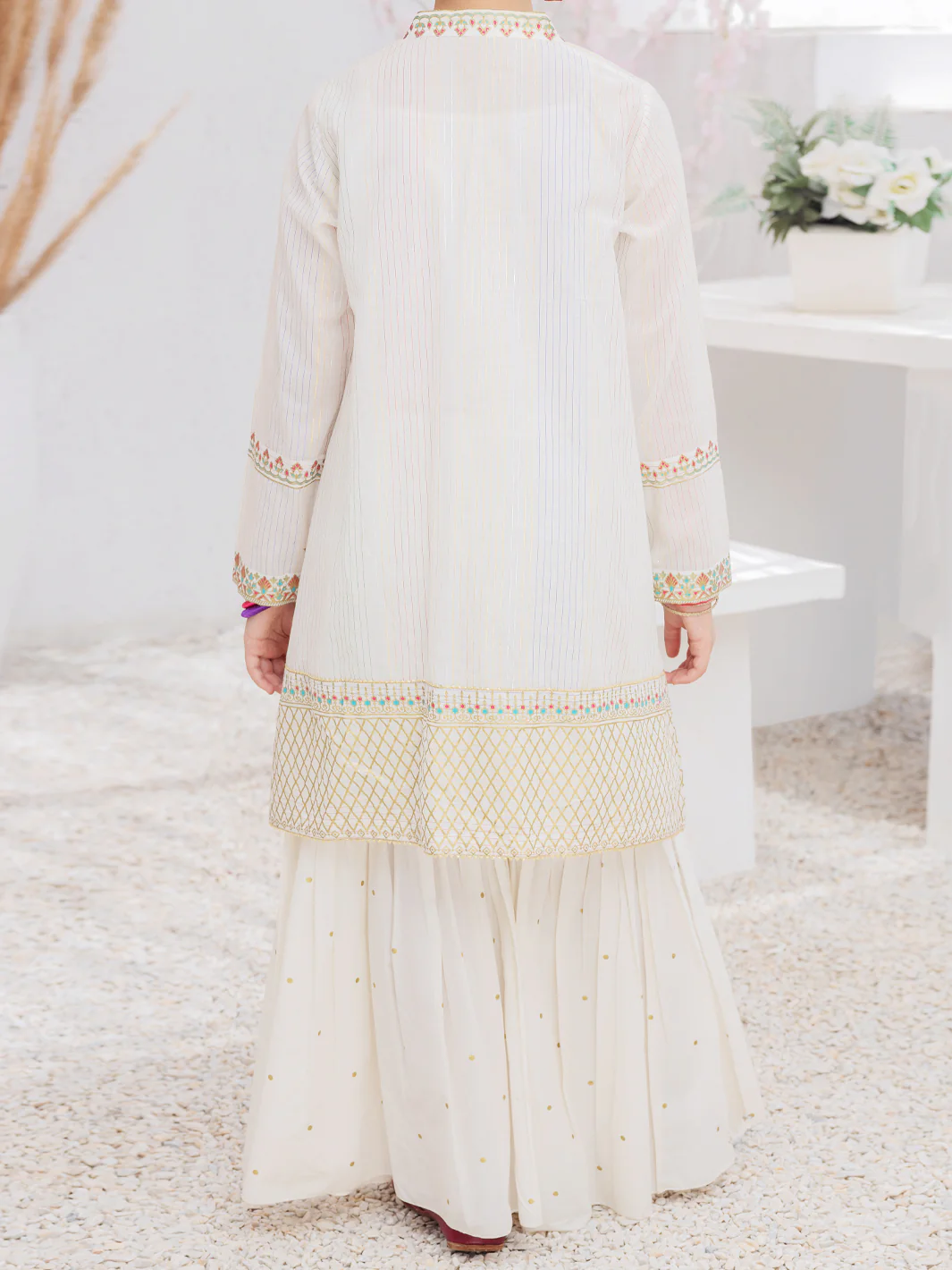 Off White 2 Piece Stitched - ALT-2PS-LKS-1028A - Image 2