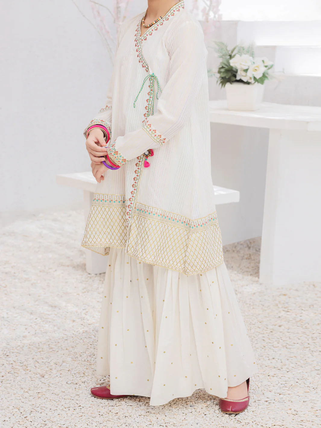 Off White 2 Piece Stitched - ALT-2PS-LKS-1028A - Image 3