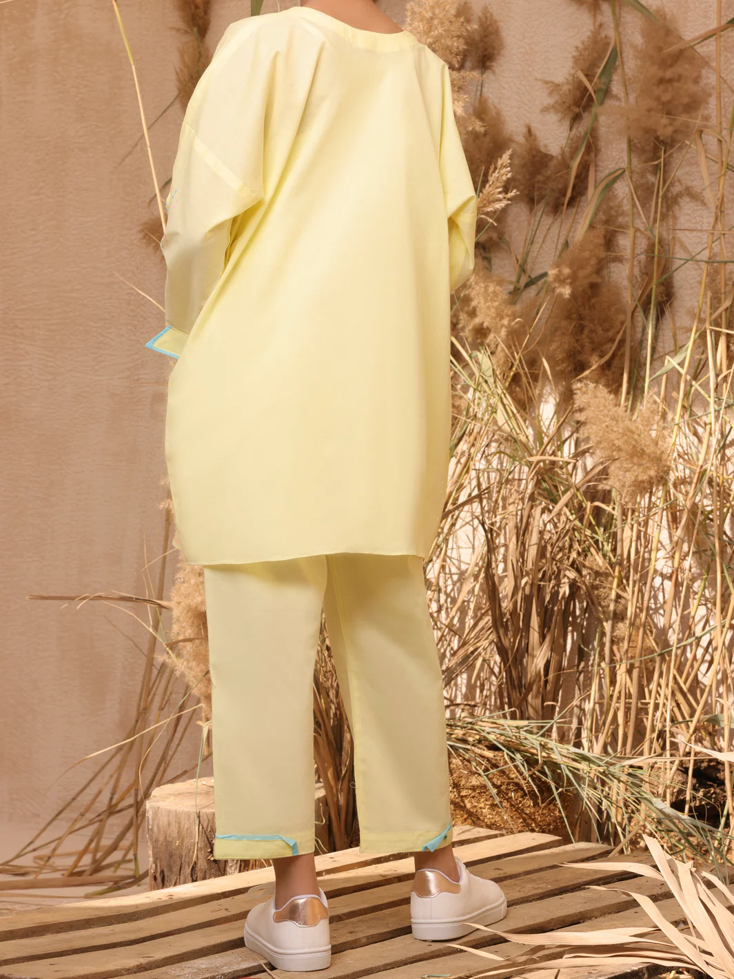 Lemon Dyed 2 Piece Stitched - ALT-2PS-LKS-1035 - Image 2