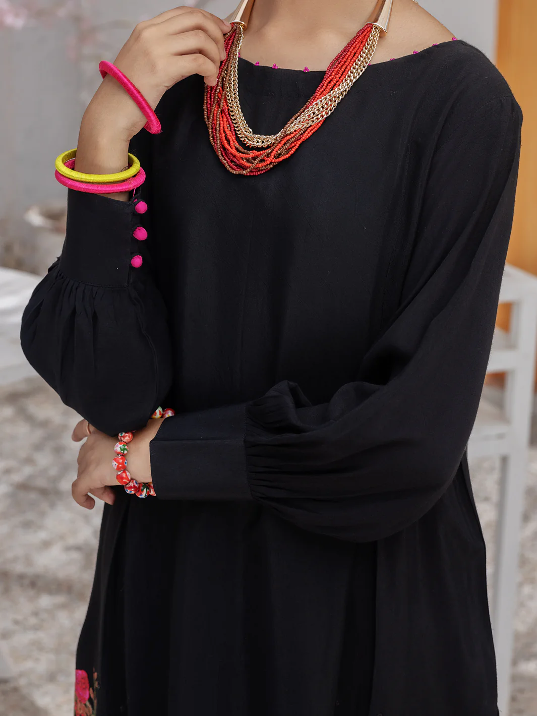 Black 2Pc Stitched - ALT-2PS-LKS-1071 - Image 3