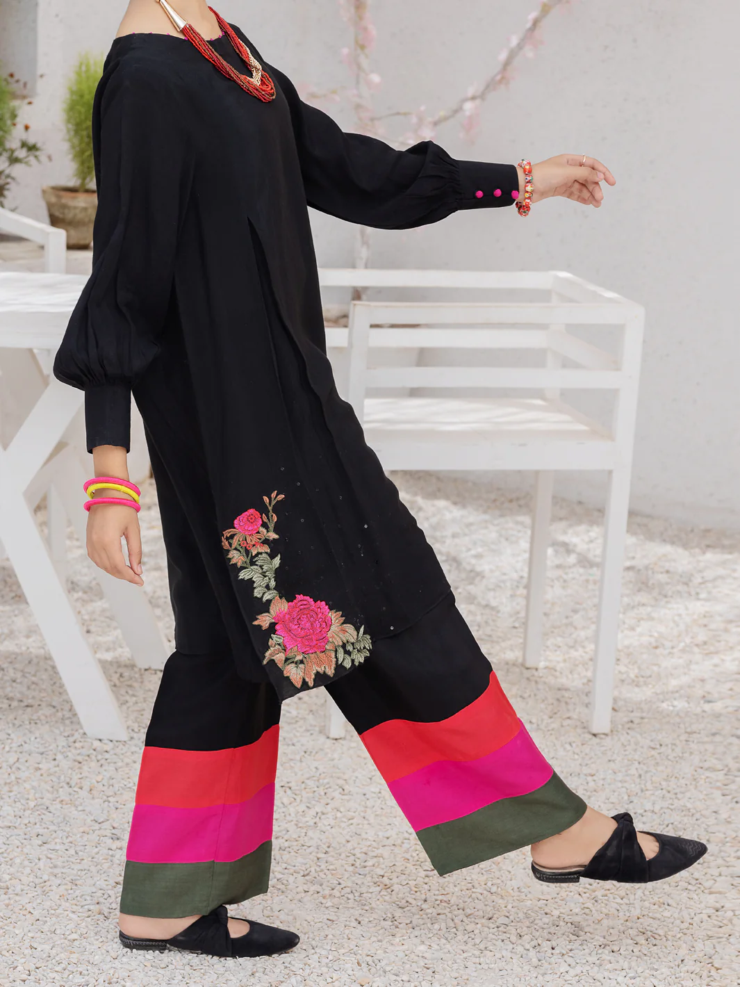 Black 2Pc Stitched - ALT-2PS-LKS-1071 - Image 4