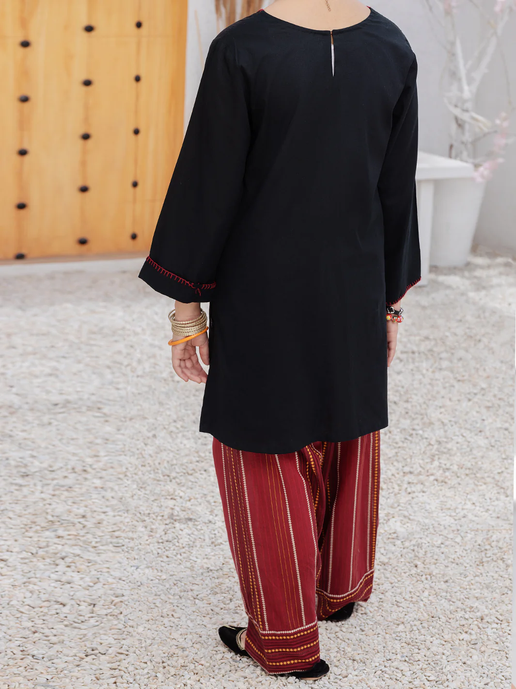 Black 2Pc Stitched - ALT-2PS-LKS-1076 - Image 4