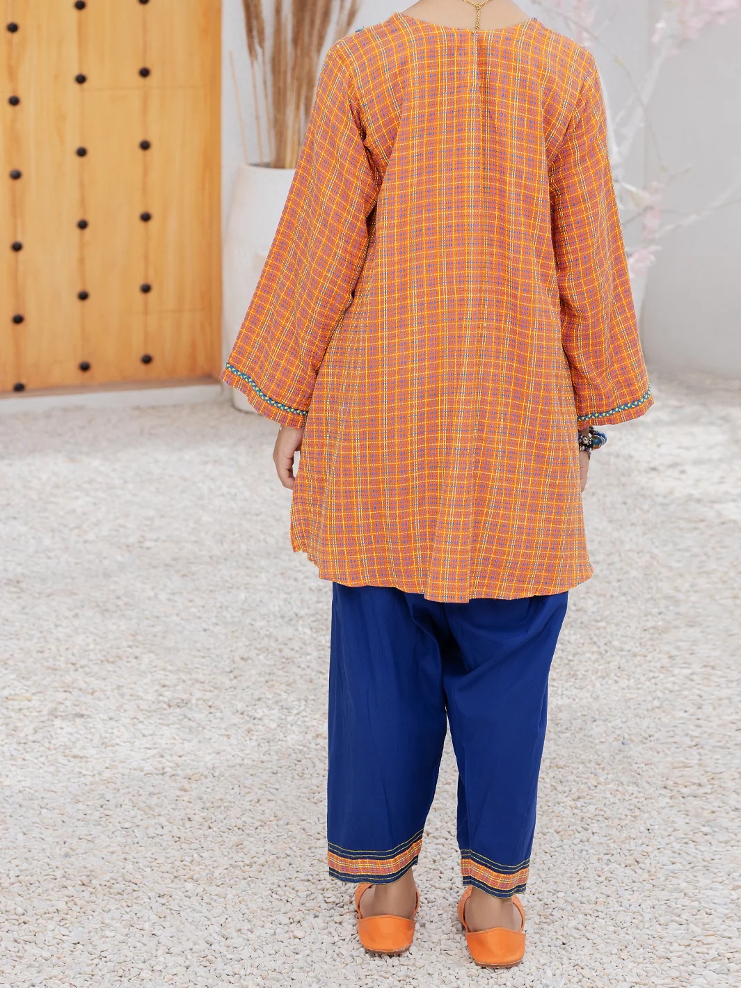 Orange 2Pc Stitched - ALT-2PS-LKS-1077 - Image 2