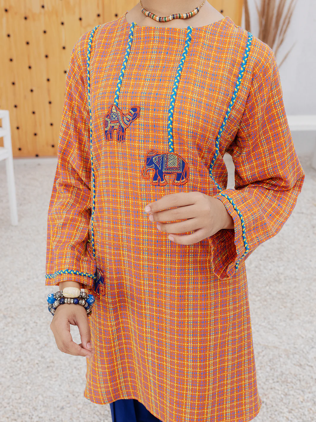 Orange 2Pc Stitched - ALT-2PS-LKS-1077 - Image 3