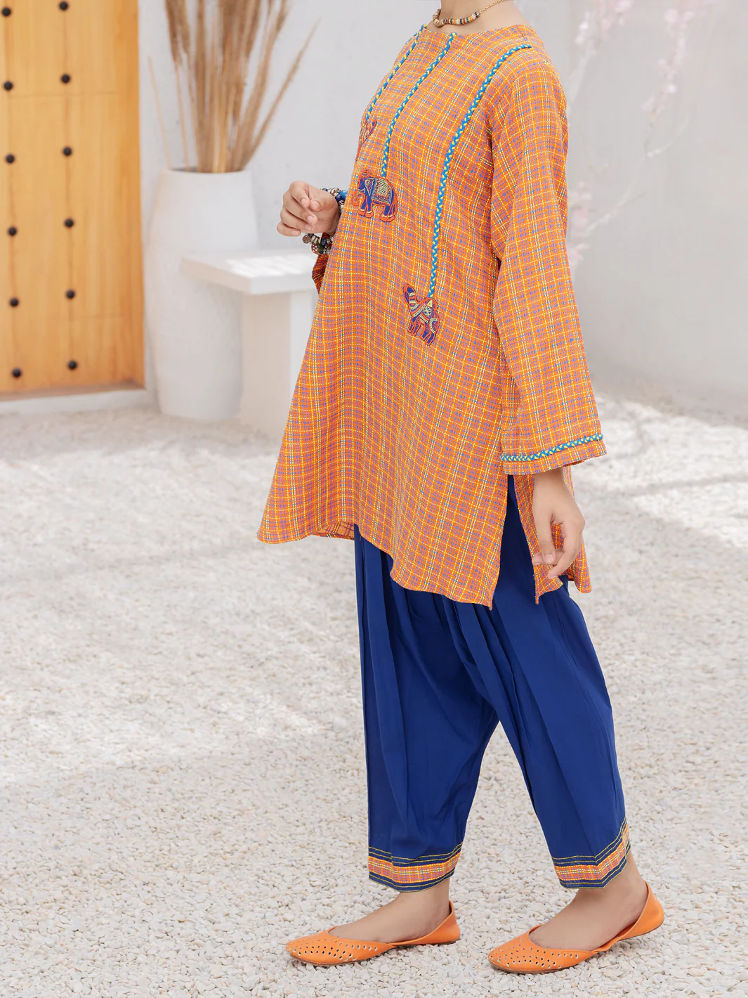 Orange 2Pc Stitched - ALT-2PS-LKS-1077 - Image 4