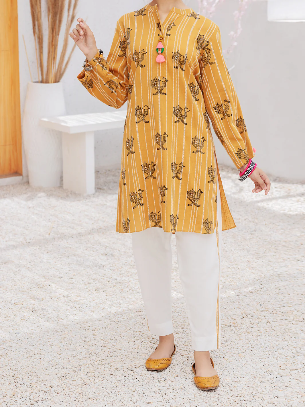 Mustard 2Pc Stitched - ALT-2PS-LKS-1078
