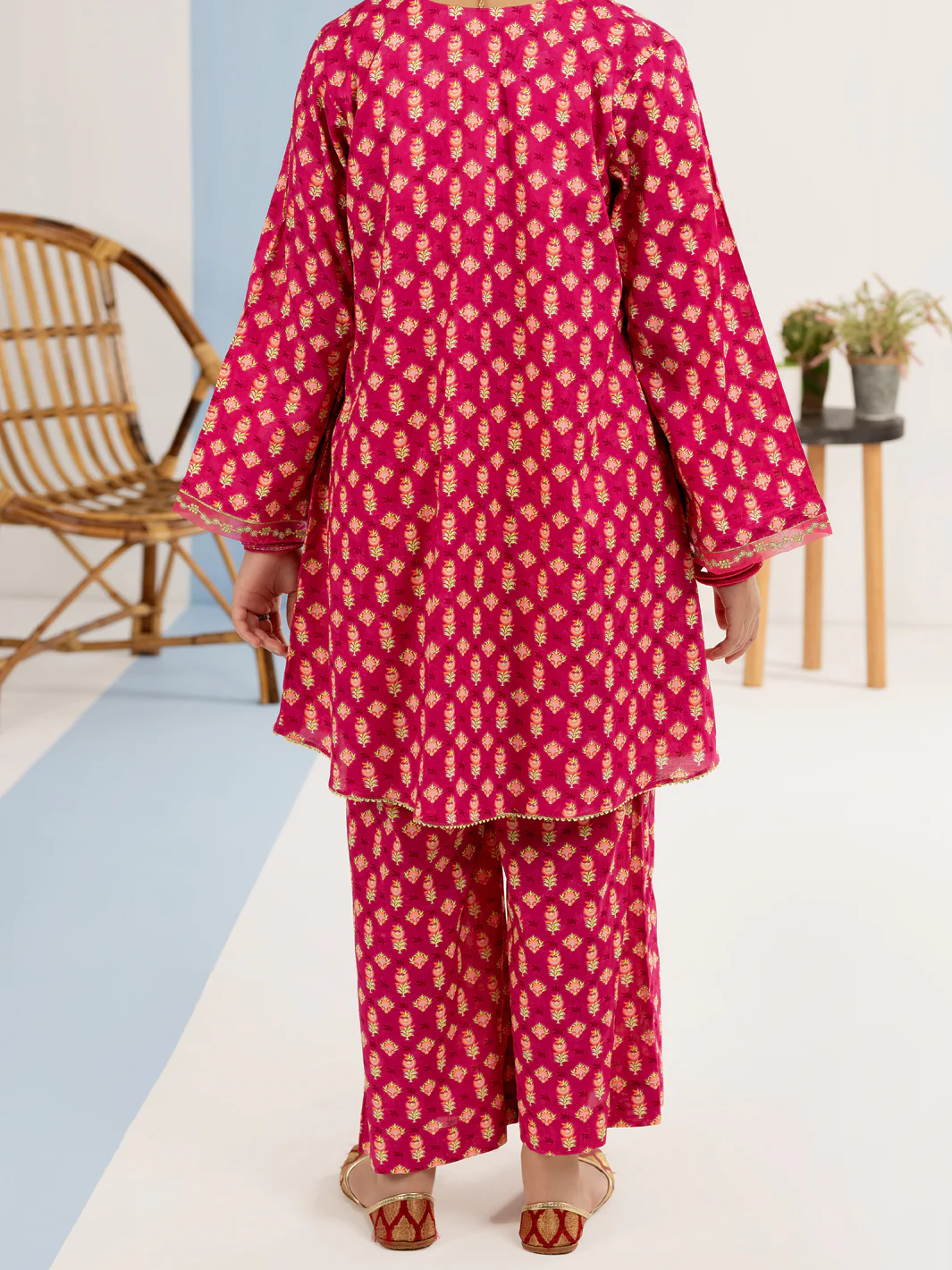 Fuchsia Lawn 2 Piece Stitched - ALT-2PS-LKS-1117 - Image 2