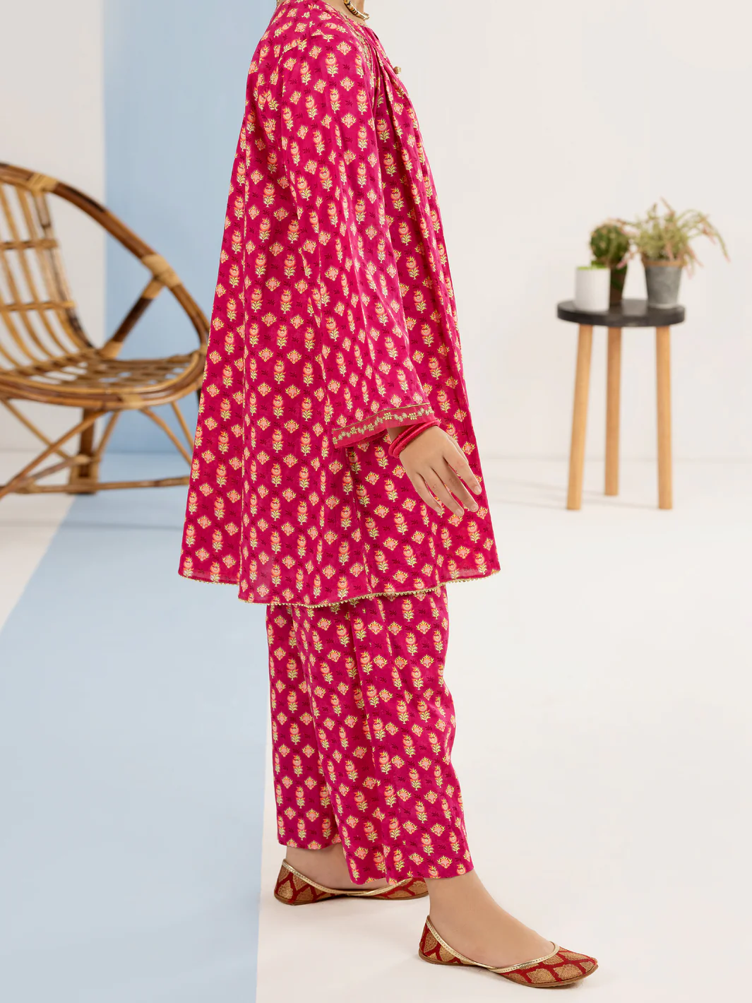 Fuchsia Lawn 2 Piece Stitched - ALT-2PS-LKS-1117 - Image 4