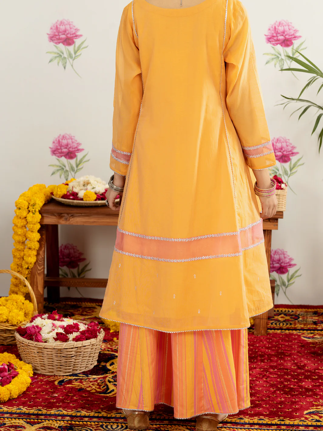 Peach Poly Cotton 2 Piece Stitched - ALT-2PS-LKS-1123 - Image 2