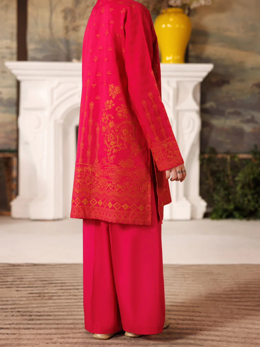 Pink Jacquard 2Pc Stitched - ALT-2PS-LKS-1162 - Image 2