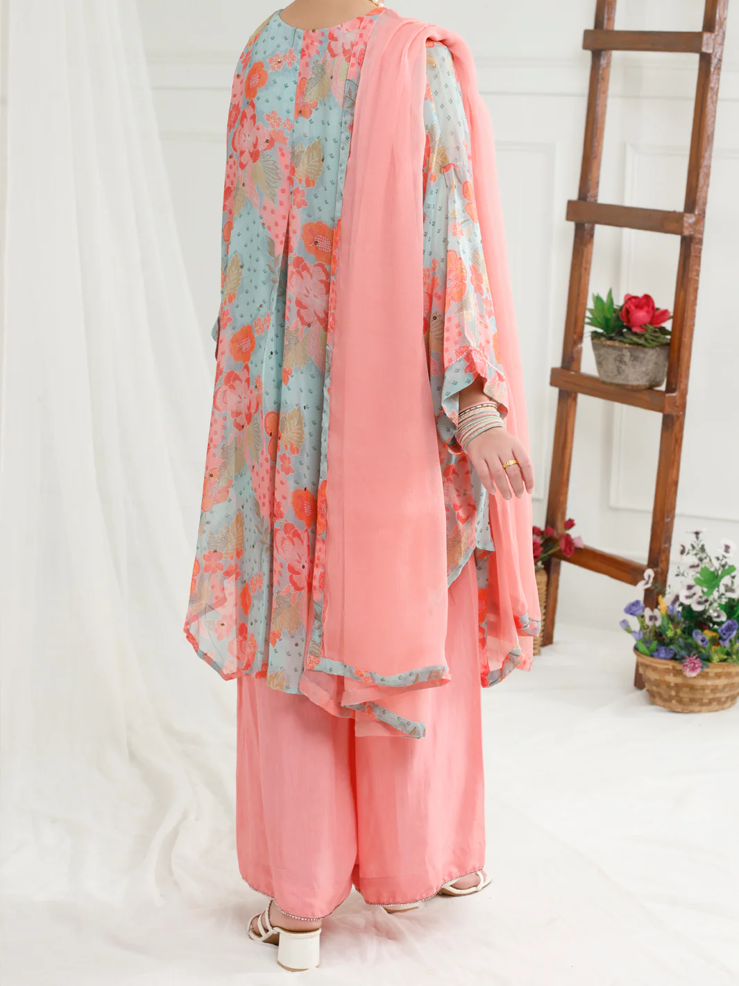 Light Pink Georgette 3 Piece Stitched - ALT-3PS-LS-1152 - Image 2