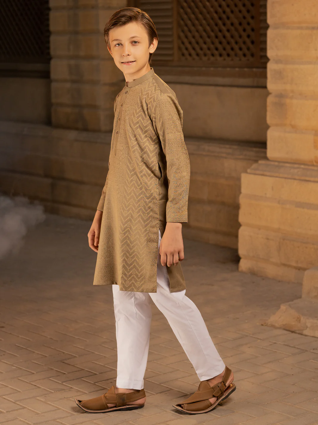 Light Green Kurta - ALT-K-035A - Image 5