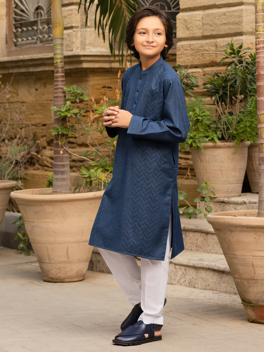 Blue Kurta - ALT-K-035C - Image 2