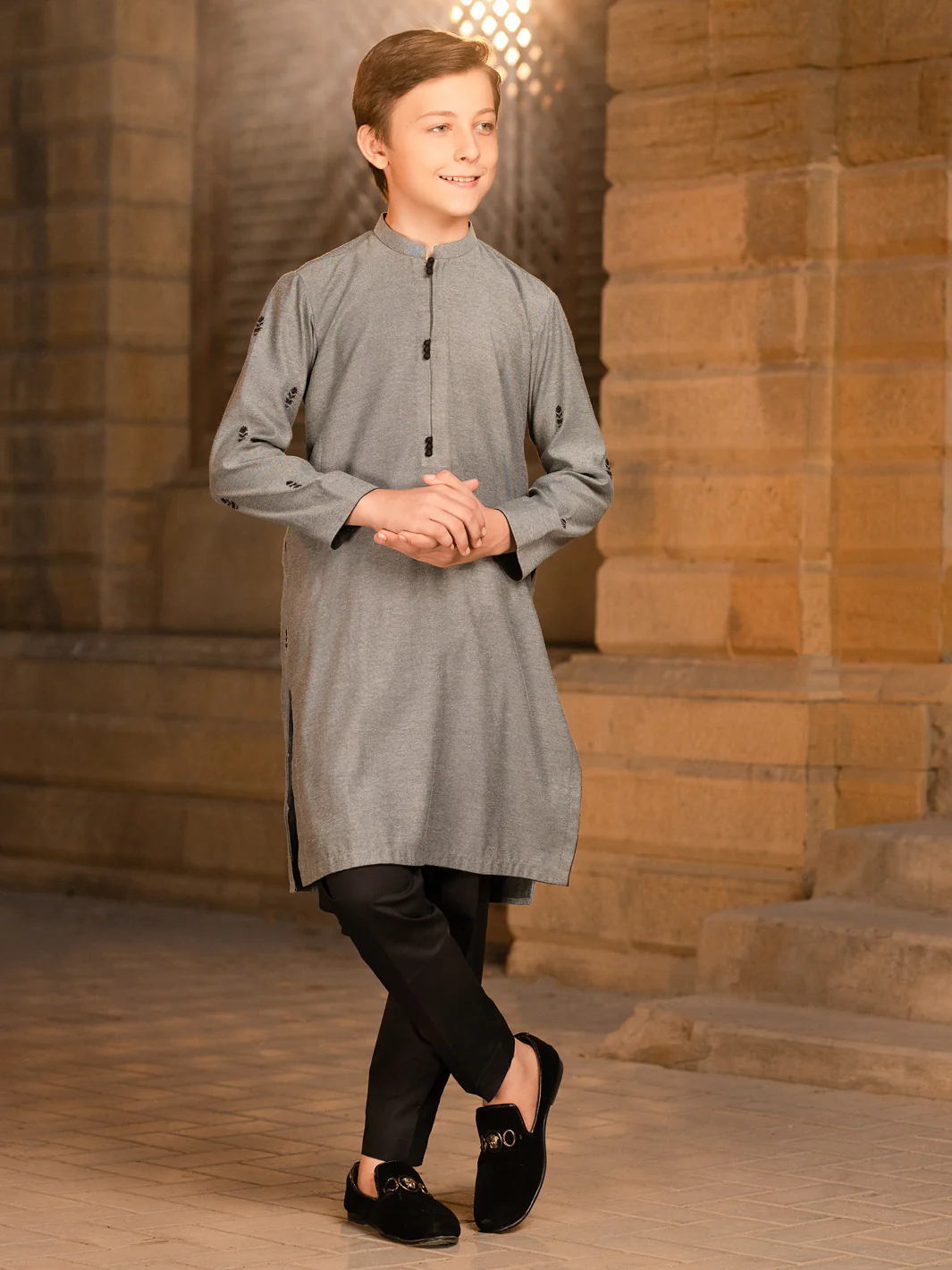 Grey Kurta - ALT-K-046A