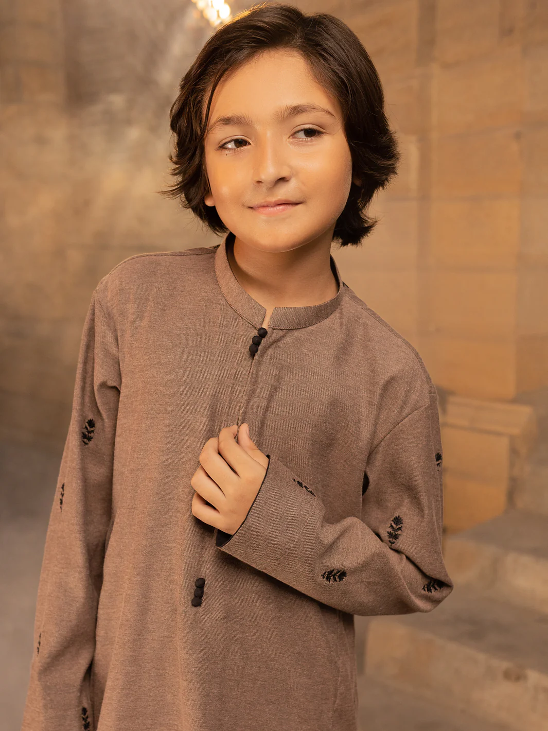 Brown Kurta - ALT-K-046B - Image 3