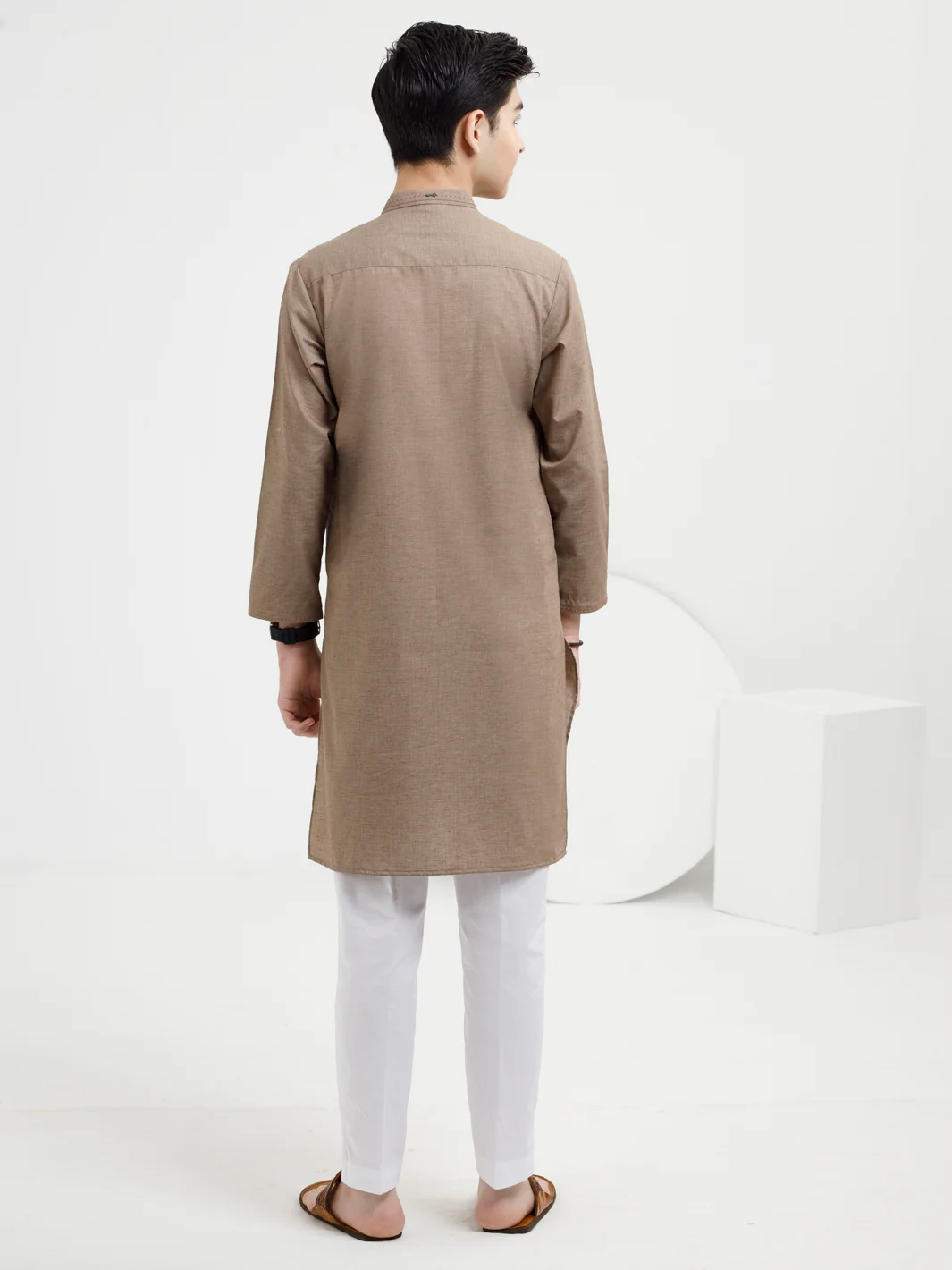 Brown Blended Kurta - ALT-K-052 - Image 3