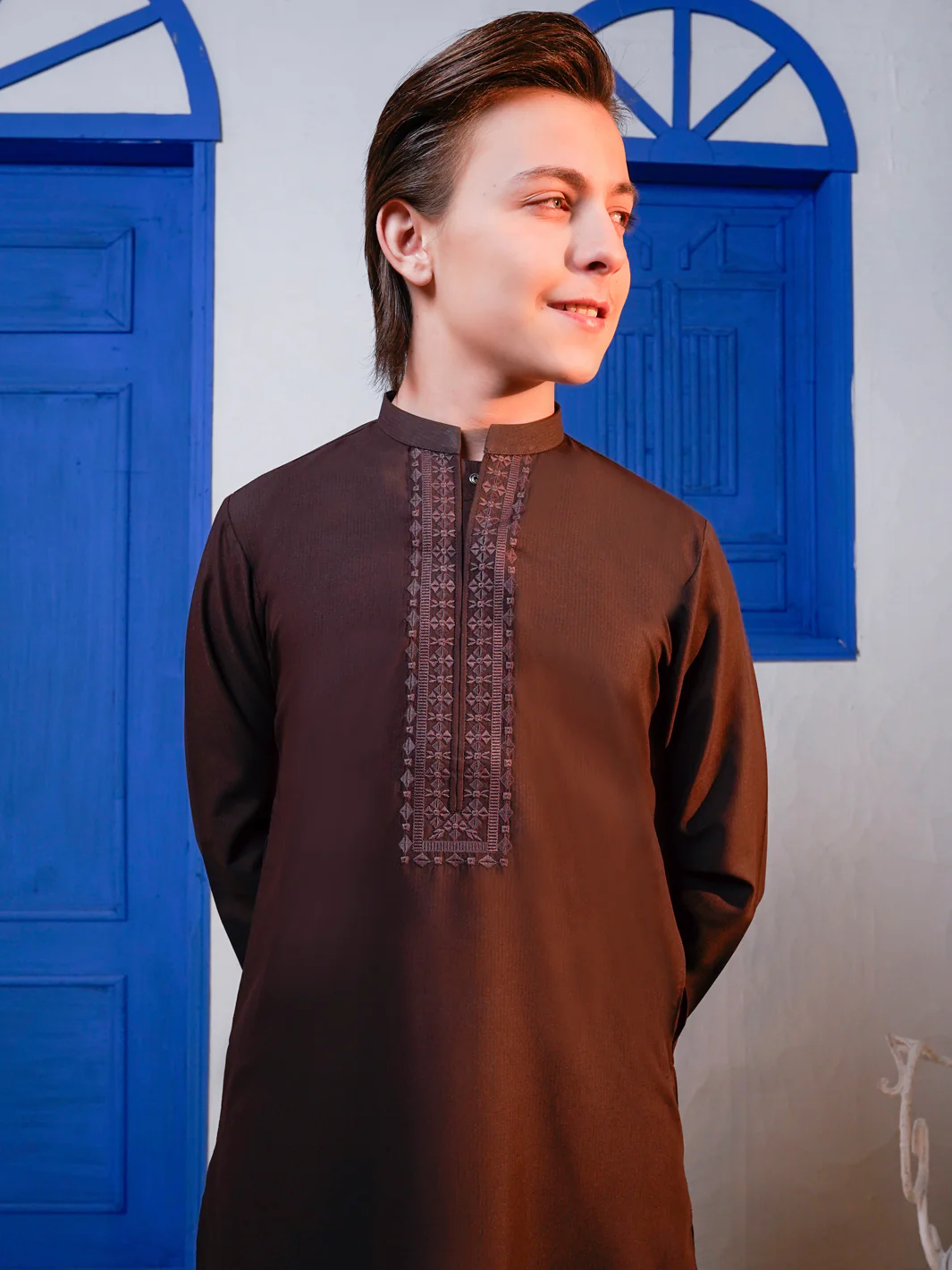 Brown Blended Kurta - ALT-K-057 - Image 3
