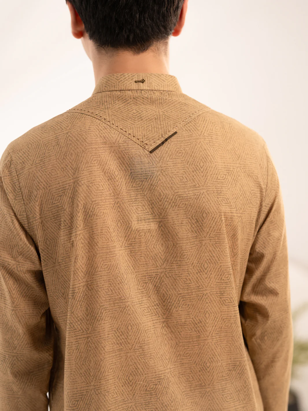 Beige Cotton Kurta - ALT-K-067 - Image 6