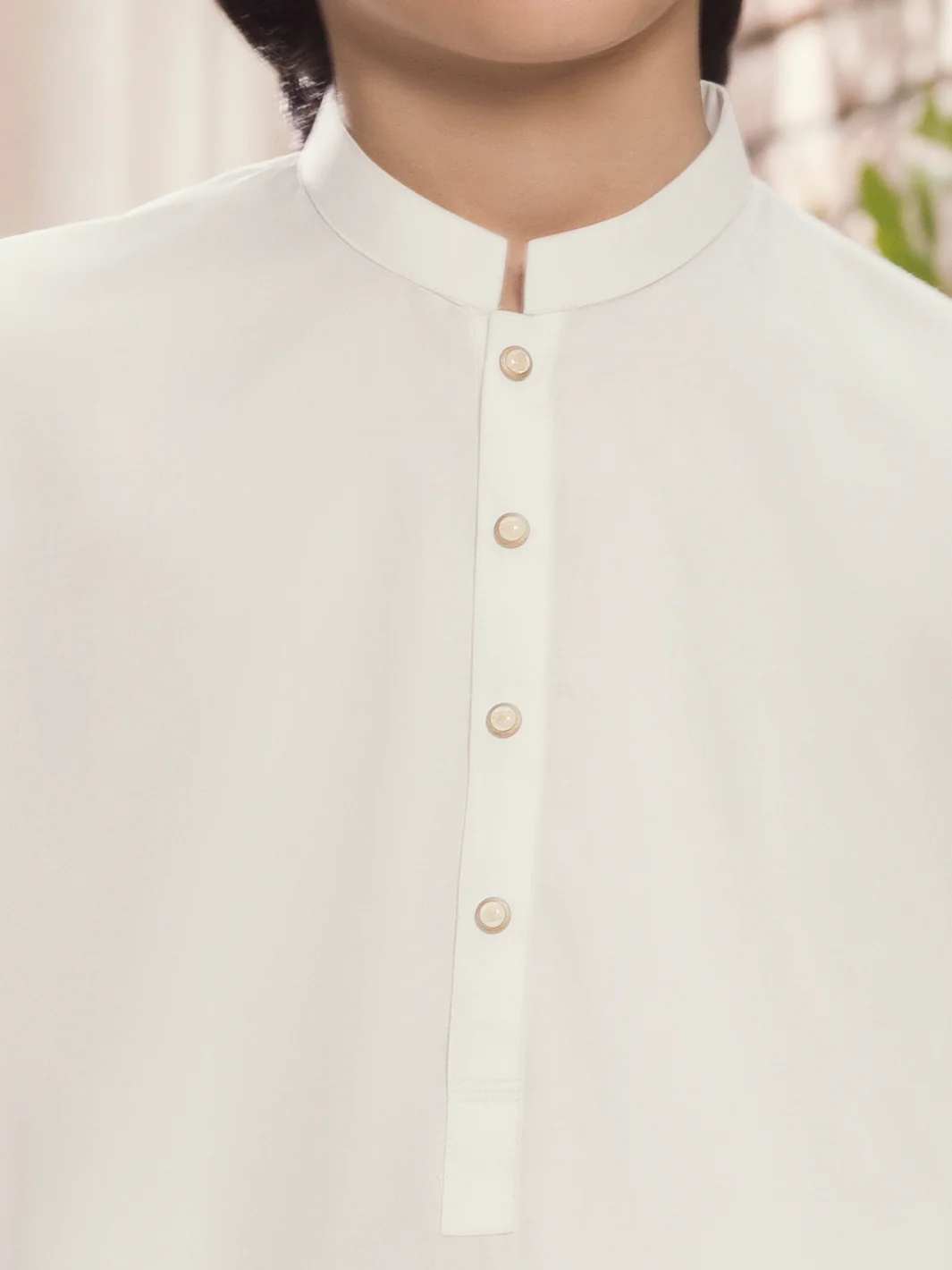 White Blended Boy Kameez Shalwar - ALT-KS-030A - Image 4