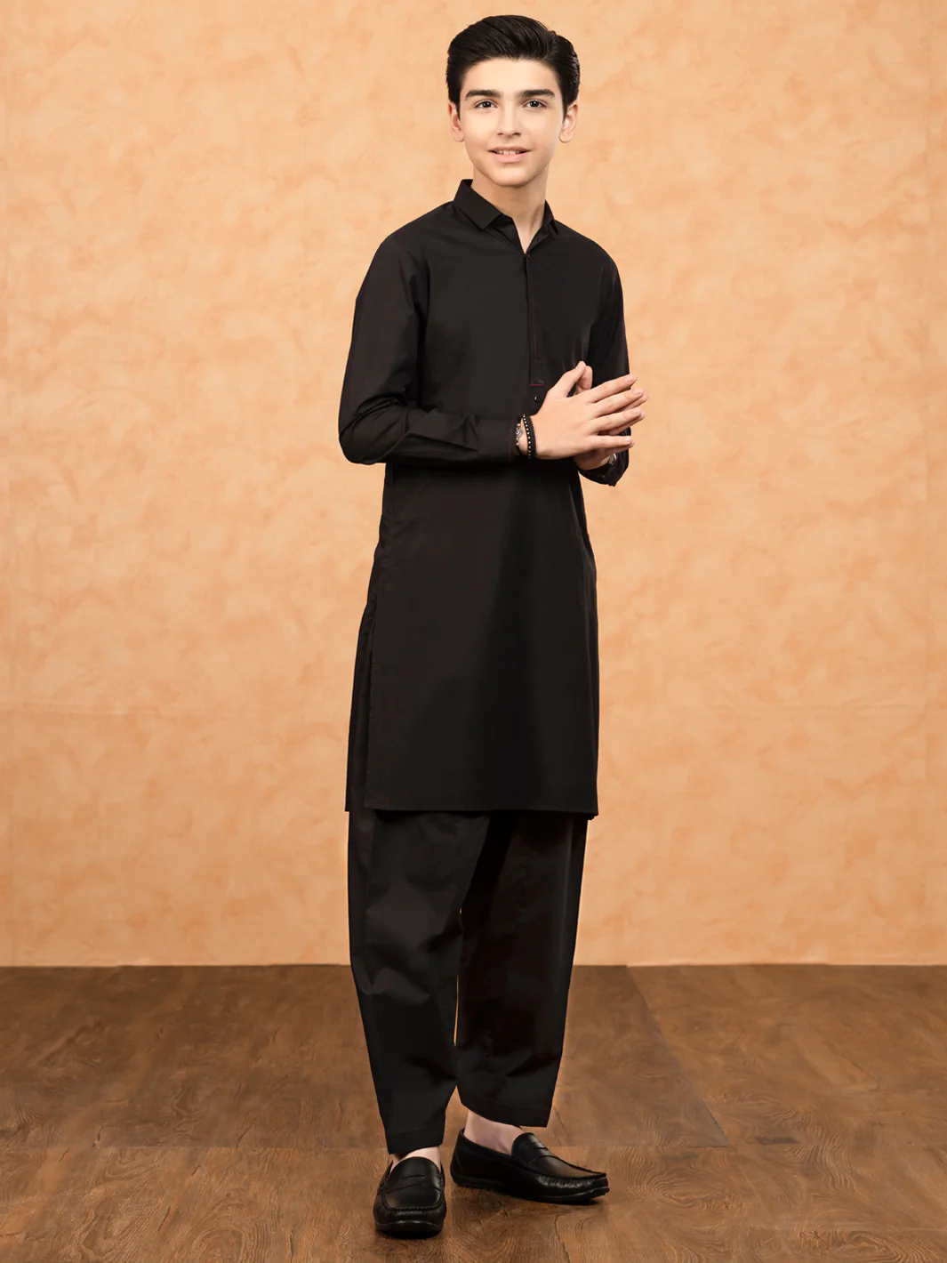 Black Cotton Kurta Trouser - ALT-KS-043 - Image 4