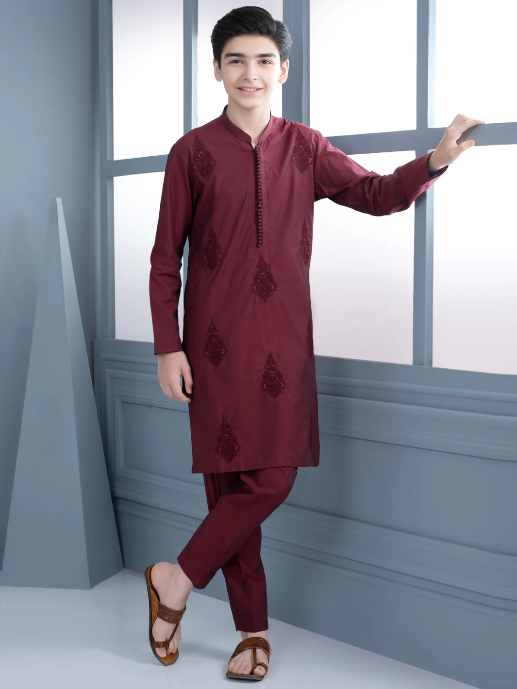 Maroon Kurta Trouser - ALT-KT-012
