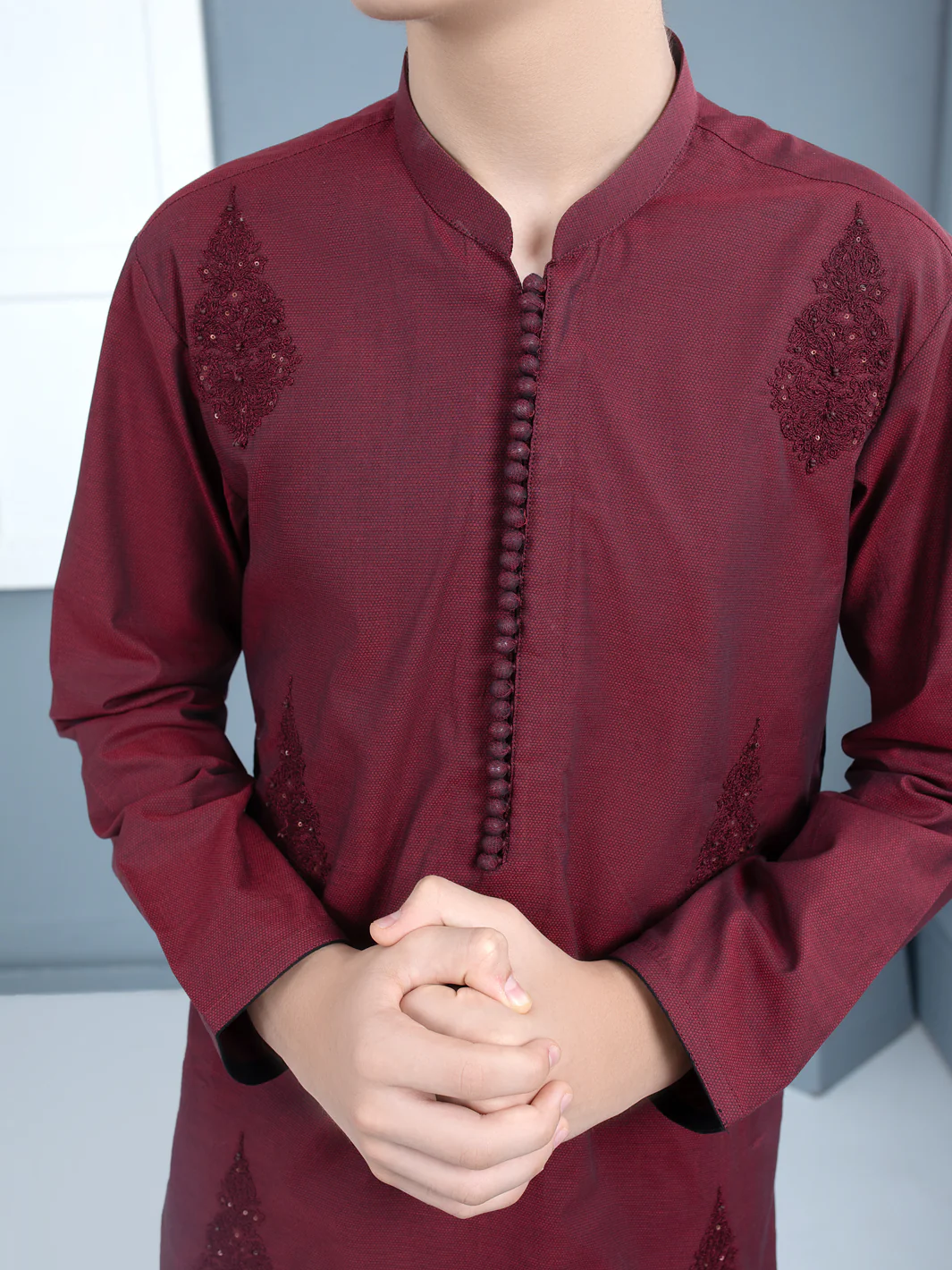Maroon Kurta Trouser - ALT-KT-012 - Image 4