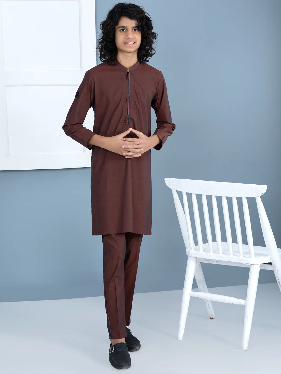 Dark Brown Cotton Kurta Trouser - ALT-KT-013
