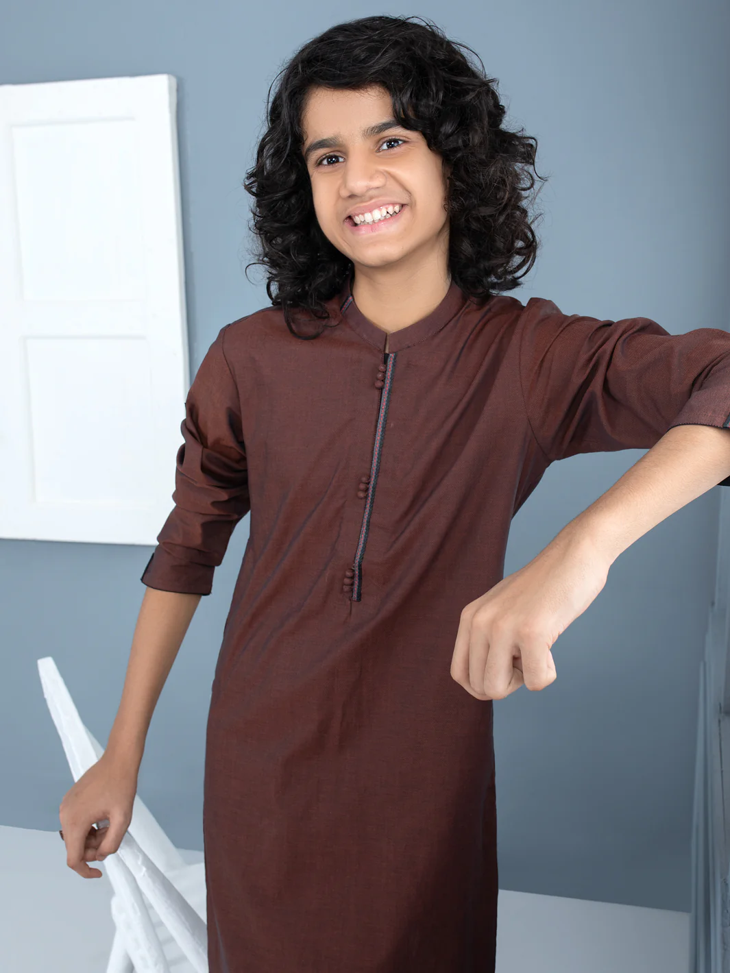 Dark Brown Cotton Kurta Trouser - ALT-KT-013 - Image 4