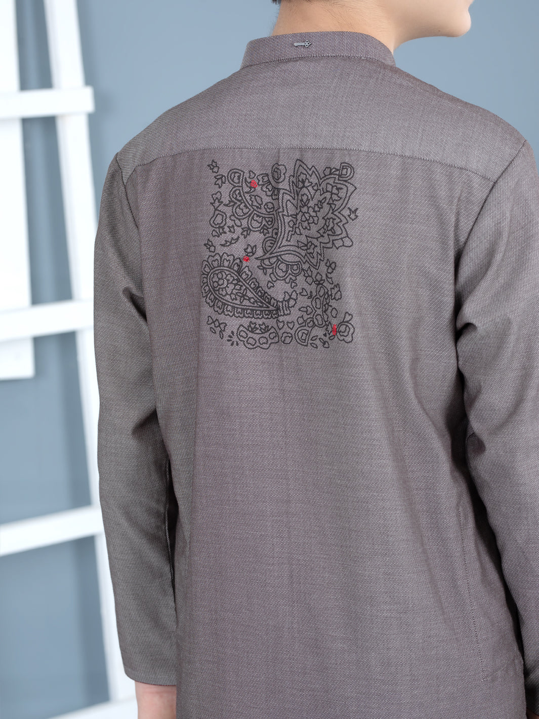 Brown Blended Kurta Trouser - ALT-KT-018 - Image 4