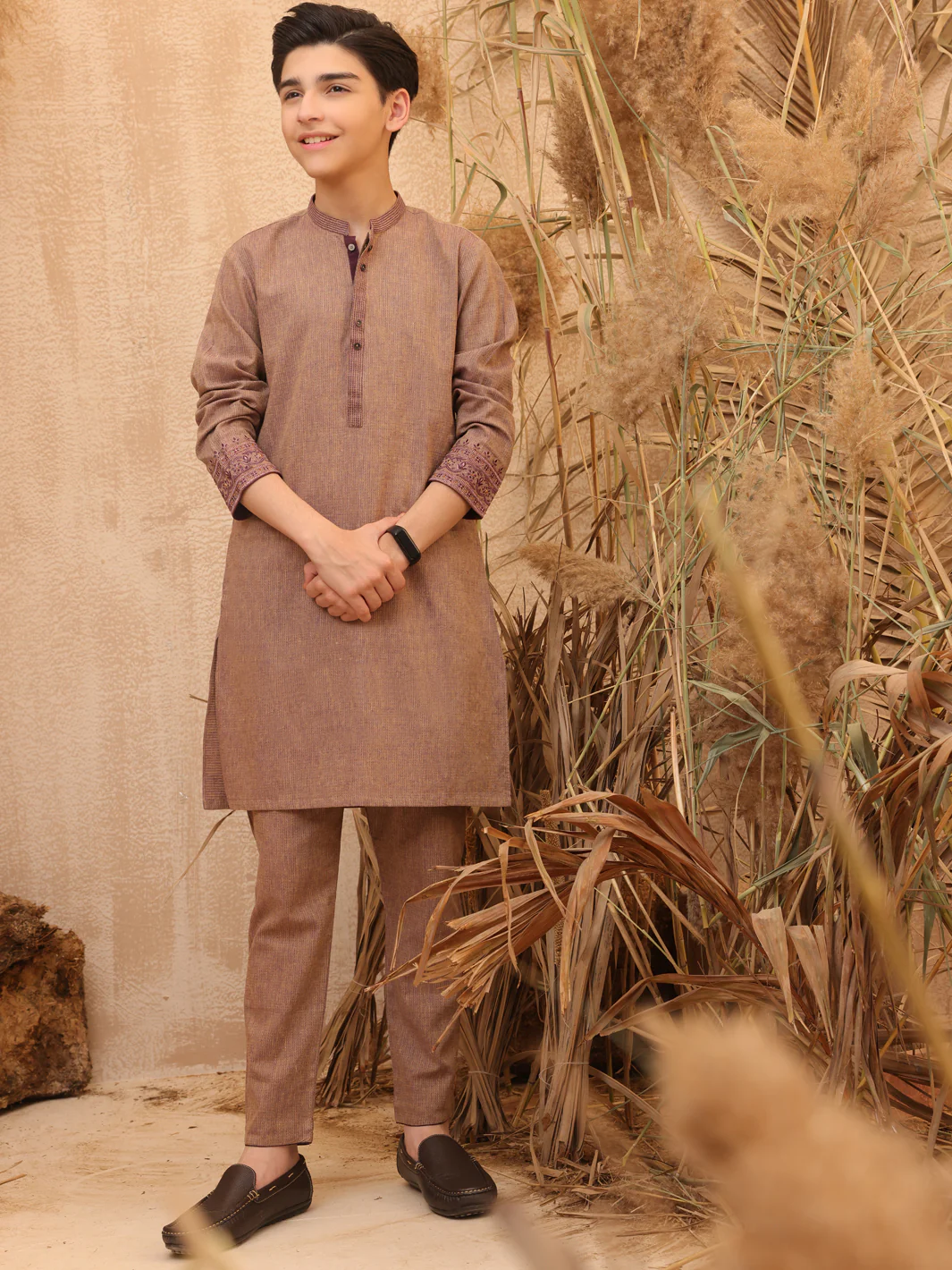 Brown Blended Kurta Trouser - ALT-KT-022 - Image 2