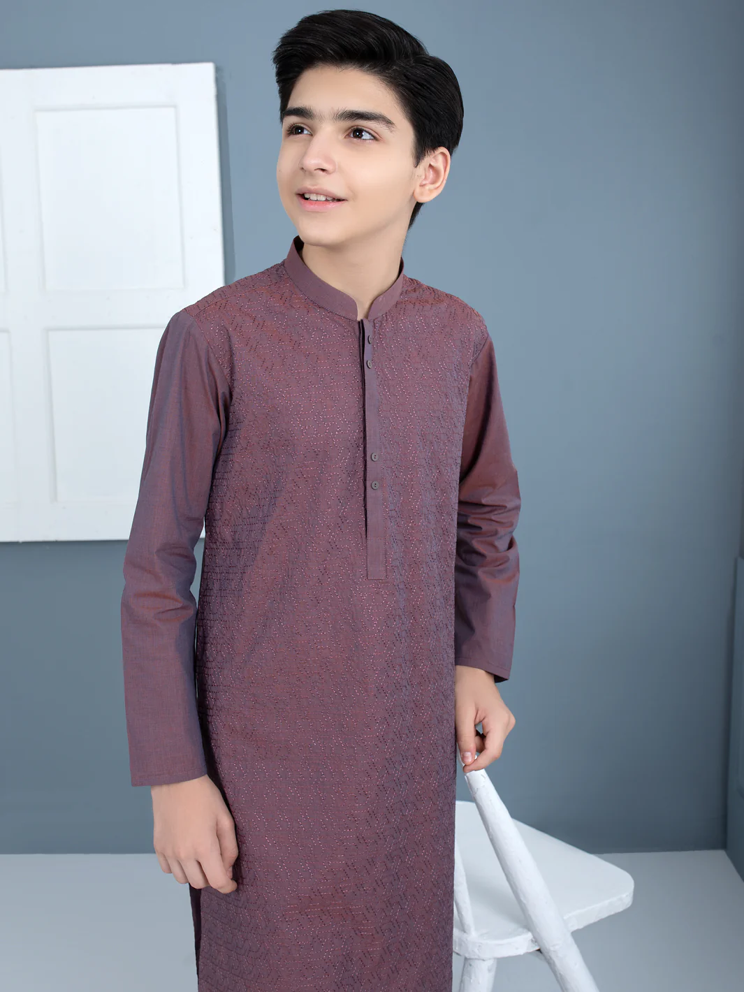 Purple Cotton Kurta Trouser - ALT-KT-027 - Image 4