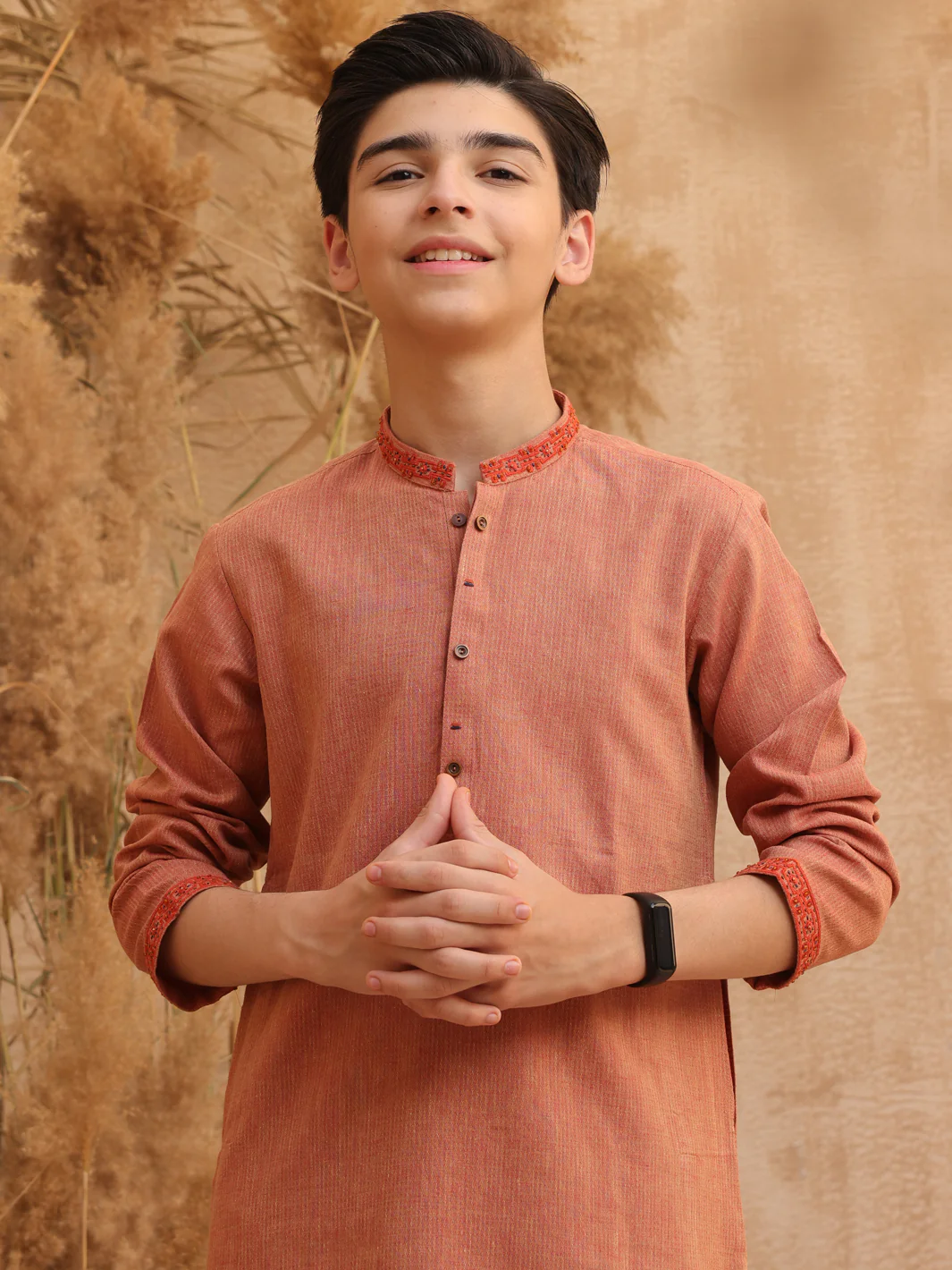 Orange Blended Kurta Trouser - ALT-KT-033 - Image 3