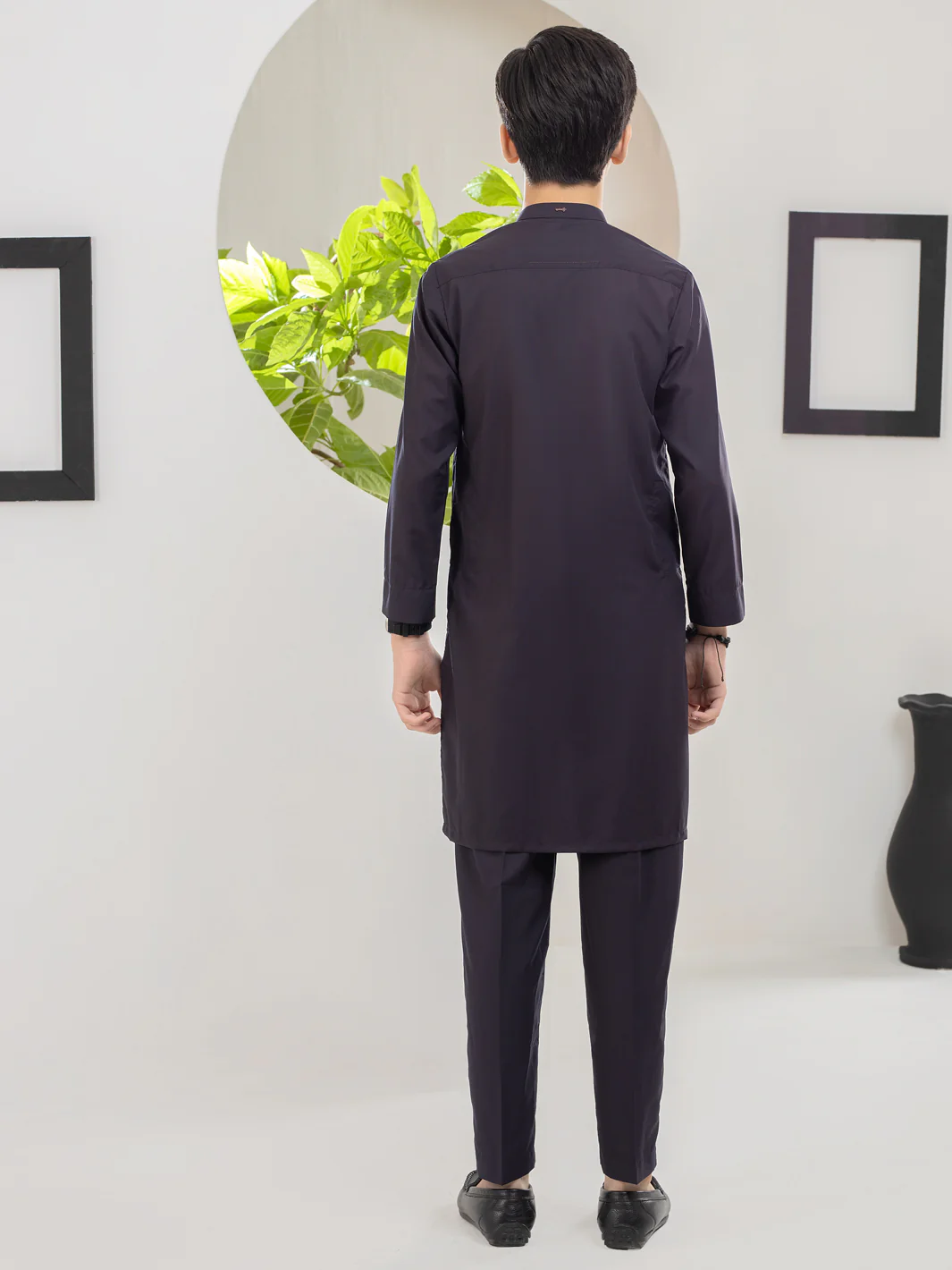 Dark Purple Blended Kurta Trouser - ALT-KT-040 - Image 3