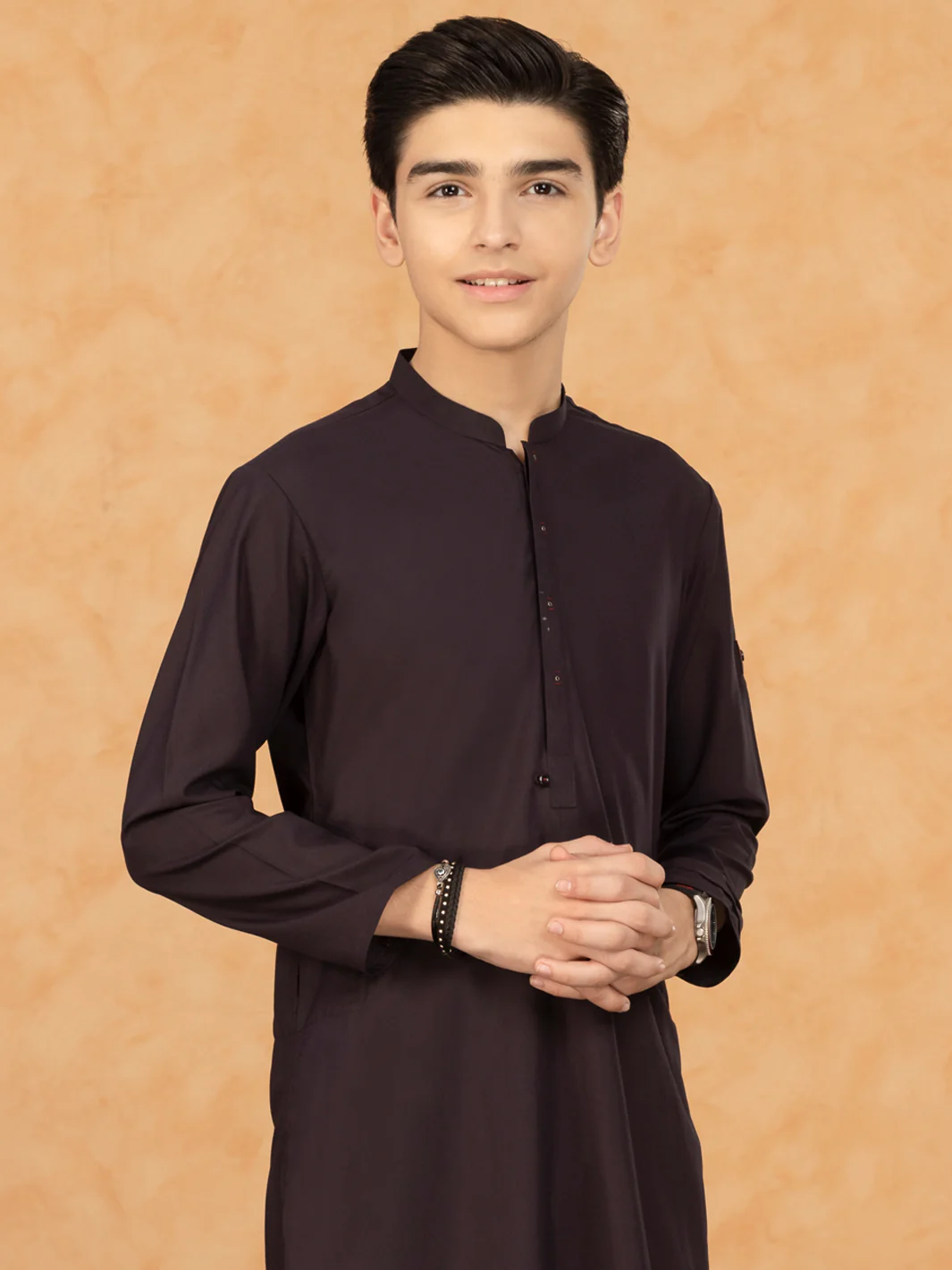 Dark Purple Blended Kurta Trouser - ALT-KT-047 - Image 4