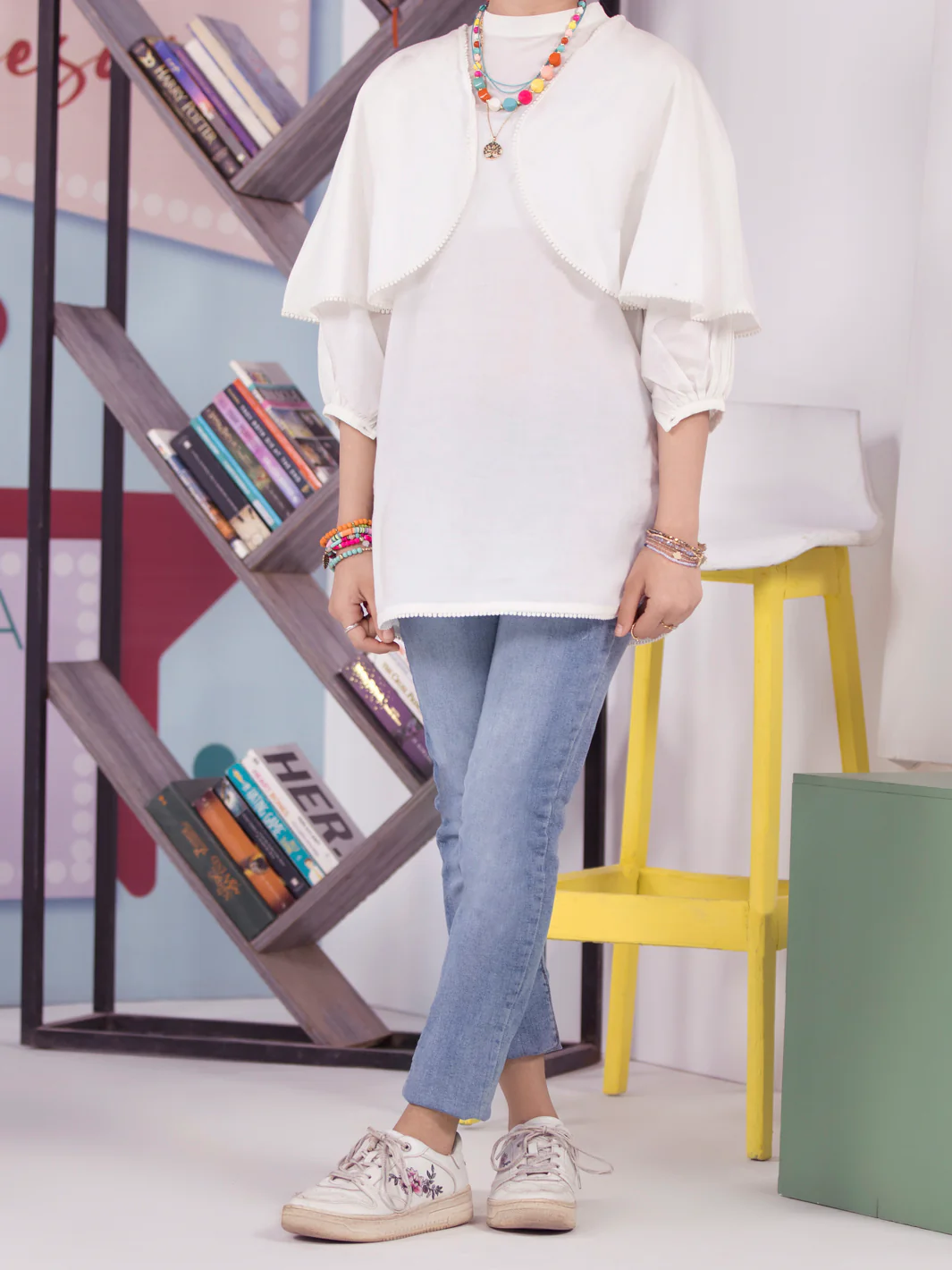 White Kurti - ALT-LK-1012 - Image 3
