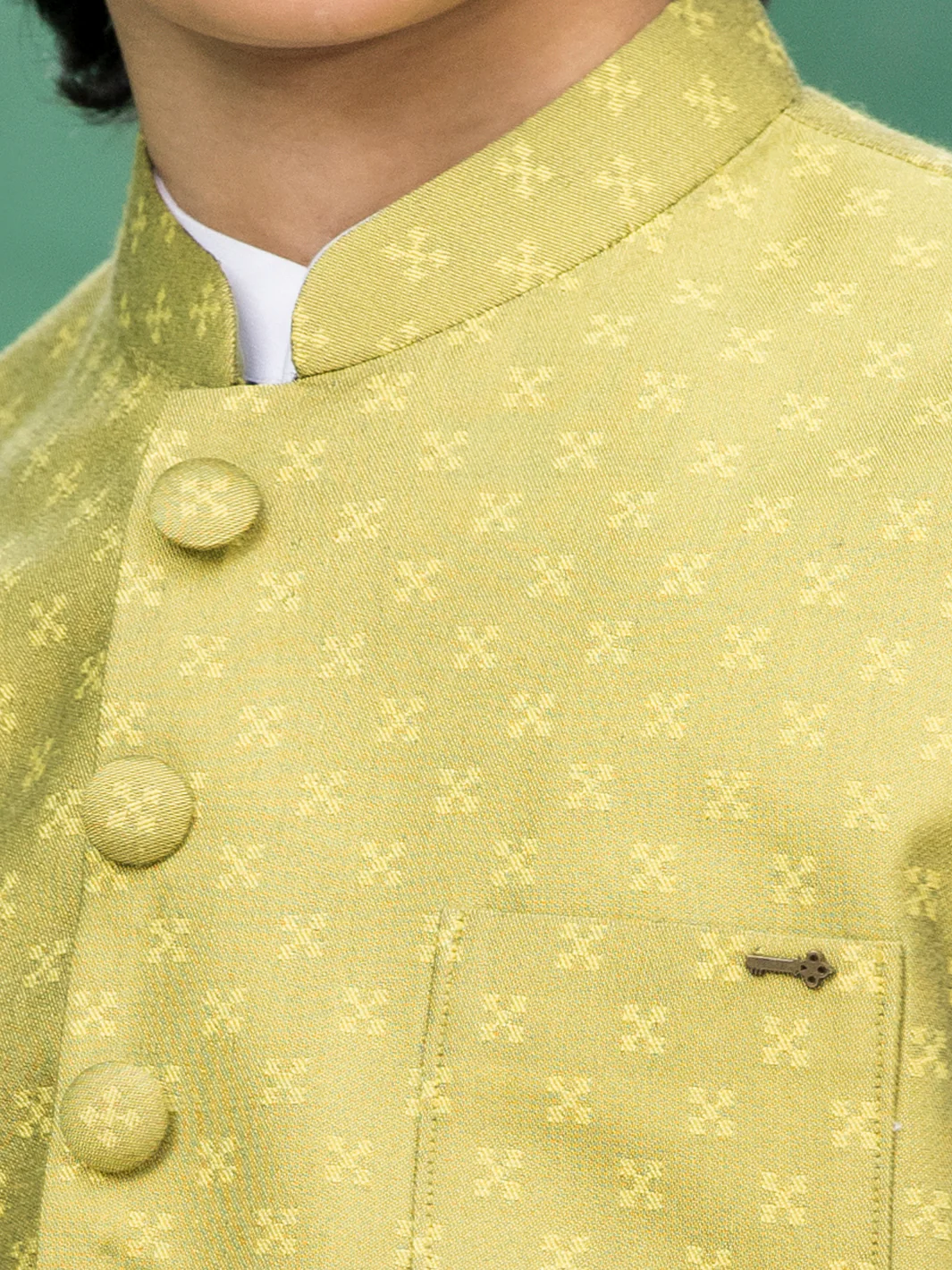 Green Blended Boy Waistcoat - ALT-WC-001 - Image 3