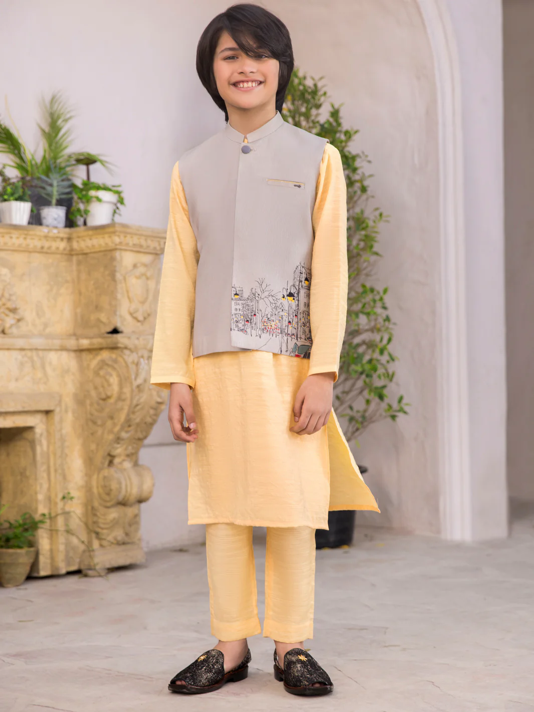 Grey Blended Boy Waistcoat - ALT-WC-002 - Image 2