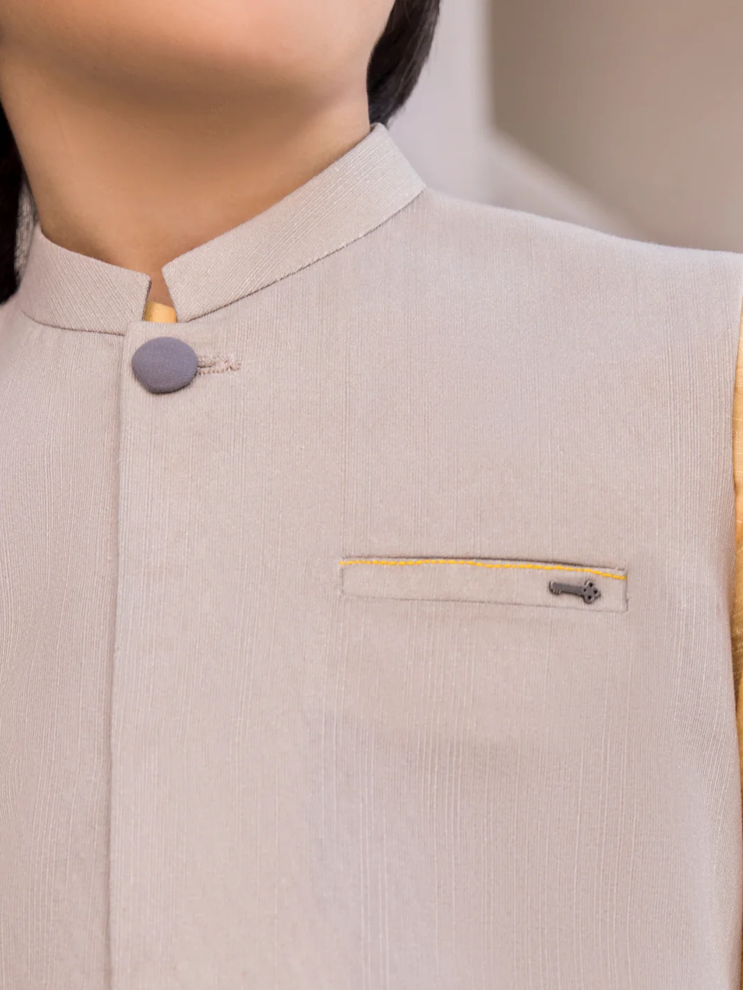 Grey Blended Boy Waistcoat - ALT-WC-002 - Image 3