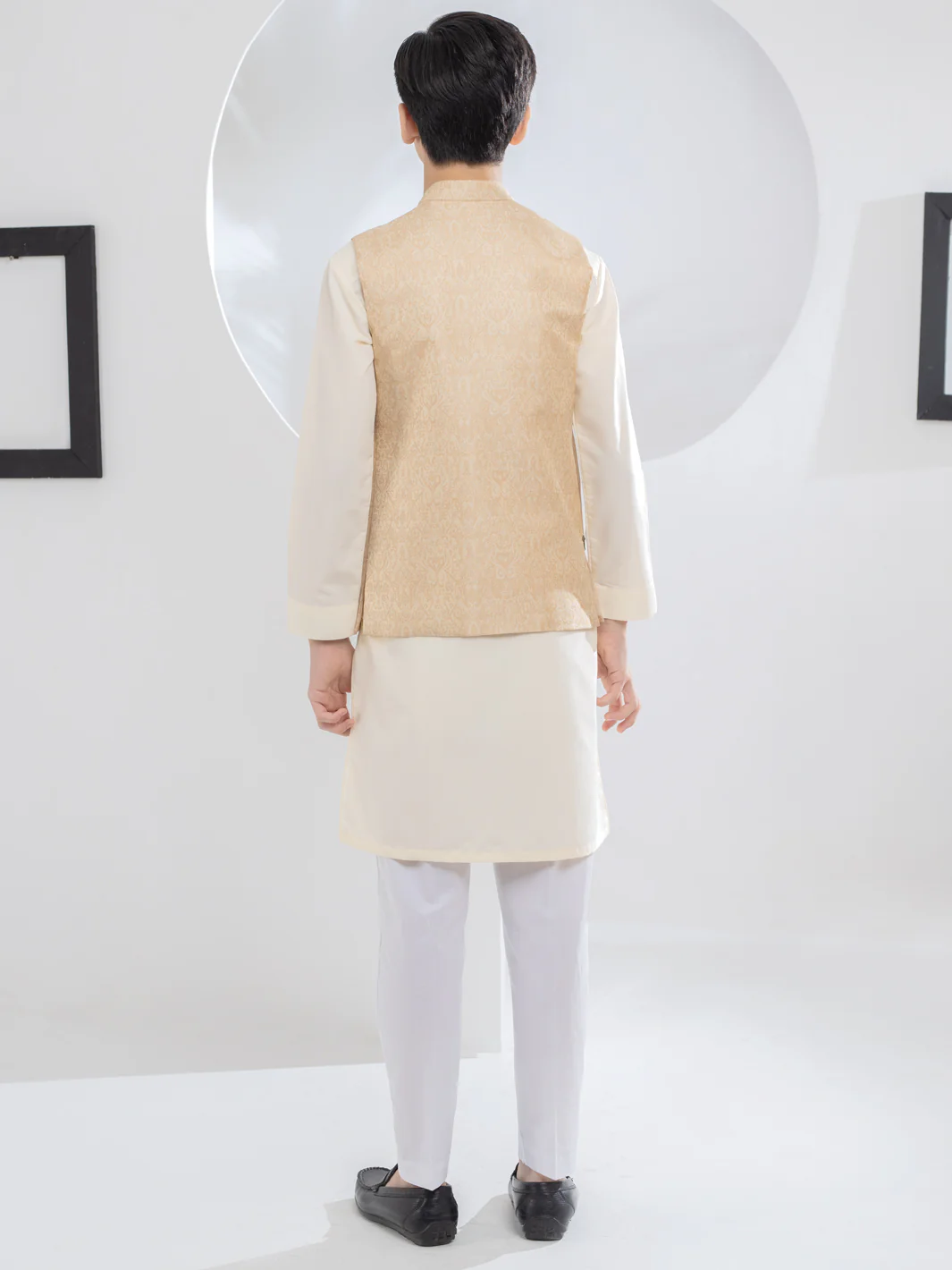 Beige Blended Boy Waistcoat - ALT-WC-009 - Image 3