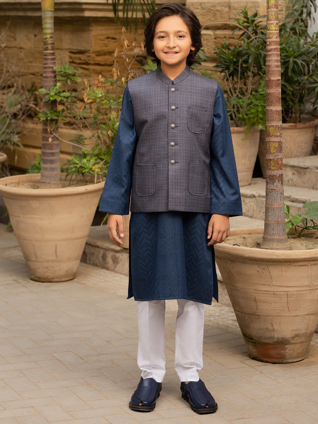 Blue-Grey Waistcoat - ALT-WC-011B