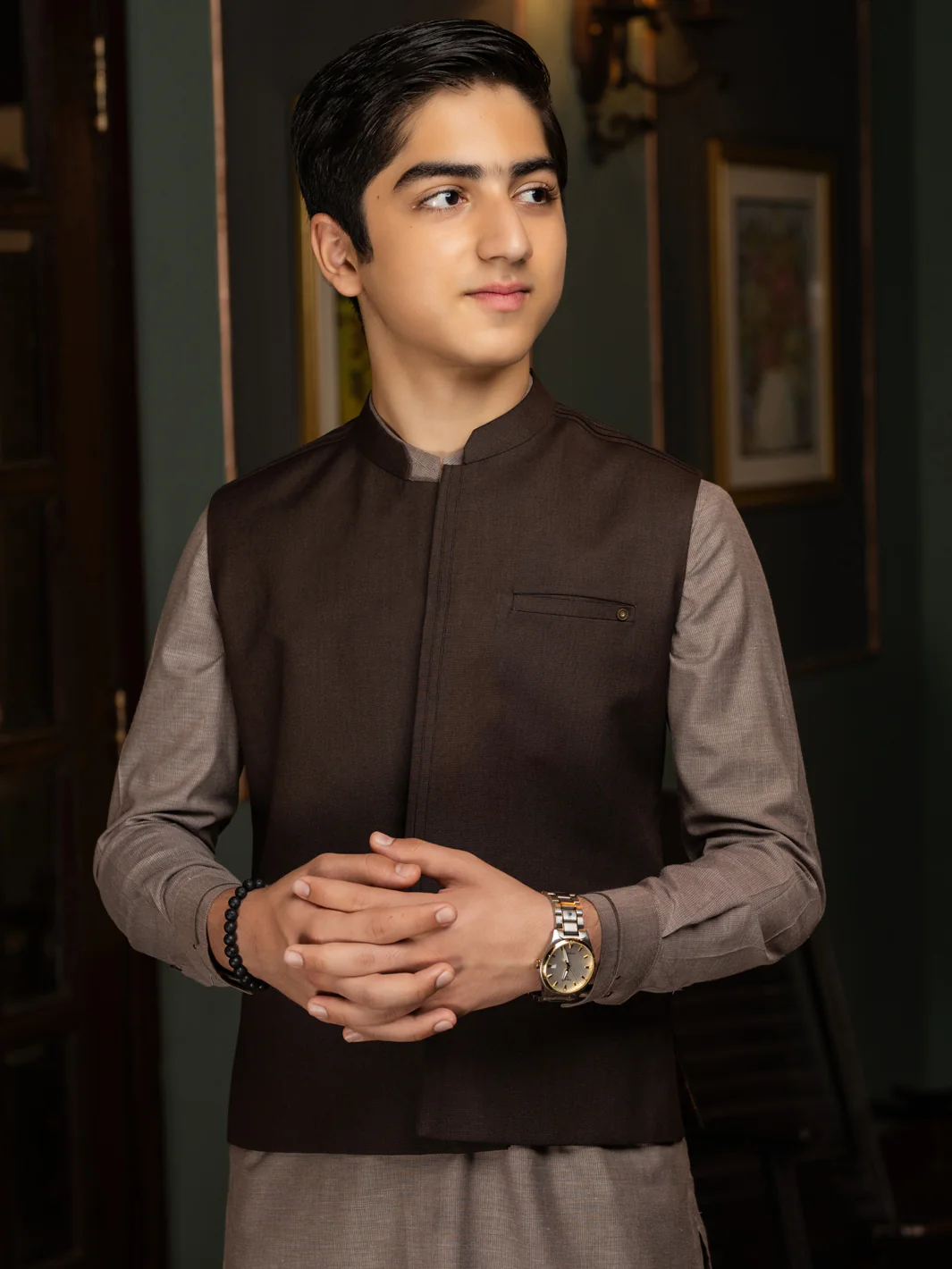 Dark Brown Blended Waistcoat - ALT-WC-016