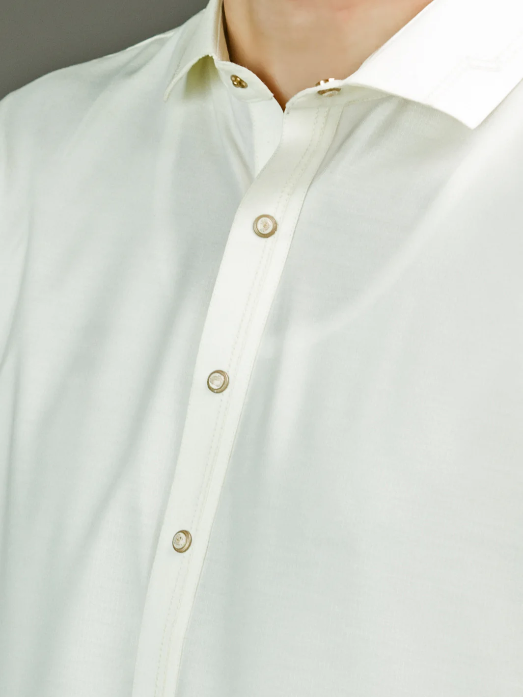 Off White Blended Kameez Shalwar - ALWA-KS-249 - Image 3