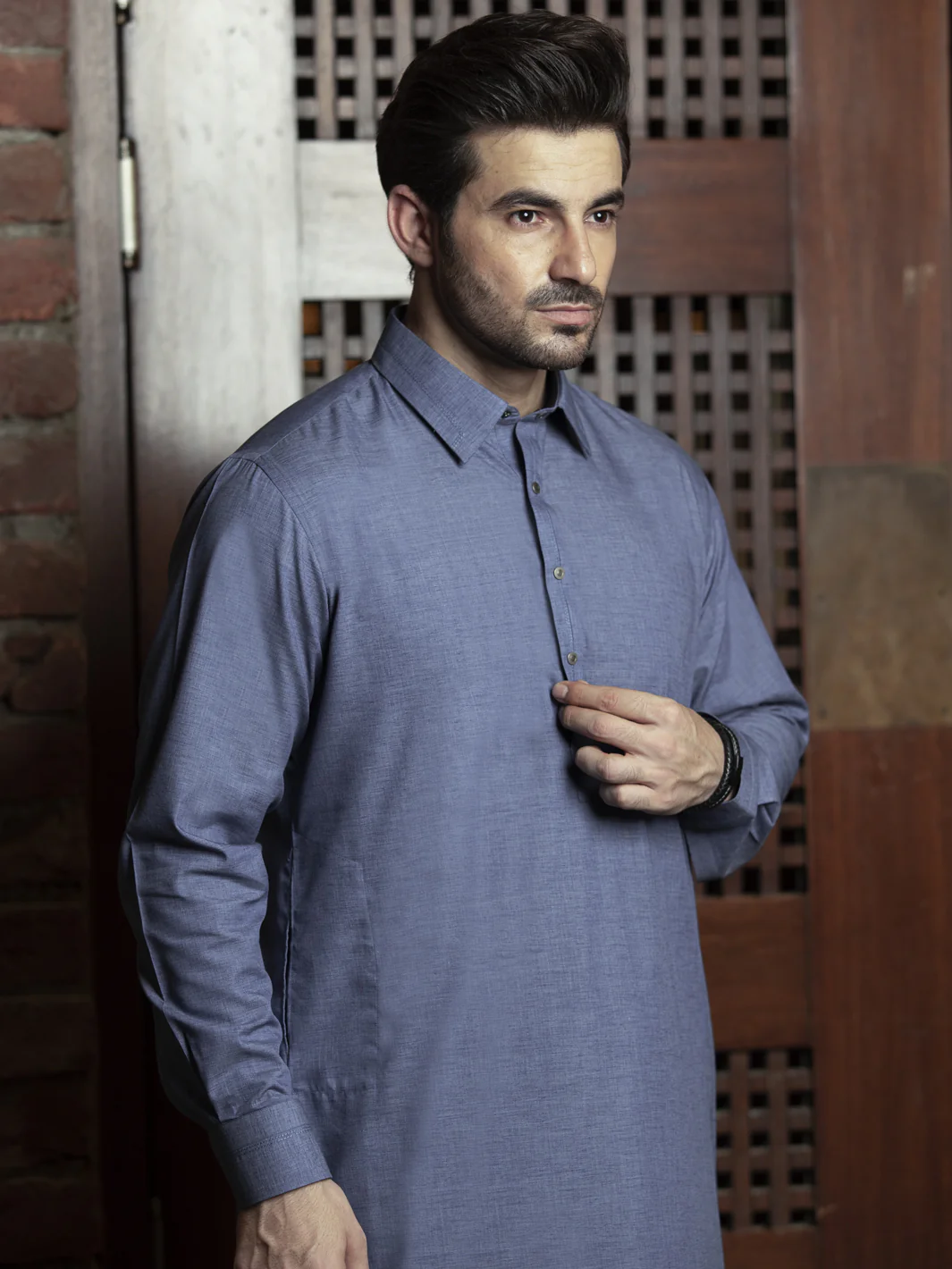 Blue Kameez Shalwar - ALWA-KS-264 - Image 2