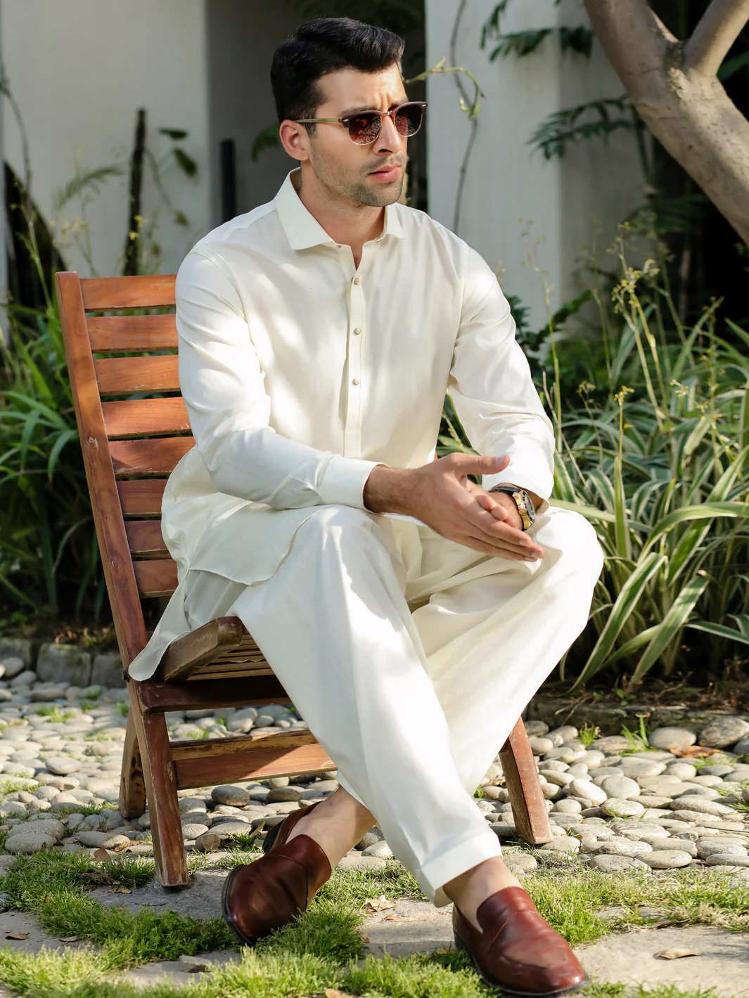 Off White Kameez Shalwar - ALWA-KS-277 - Image 2
