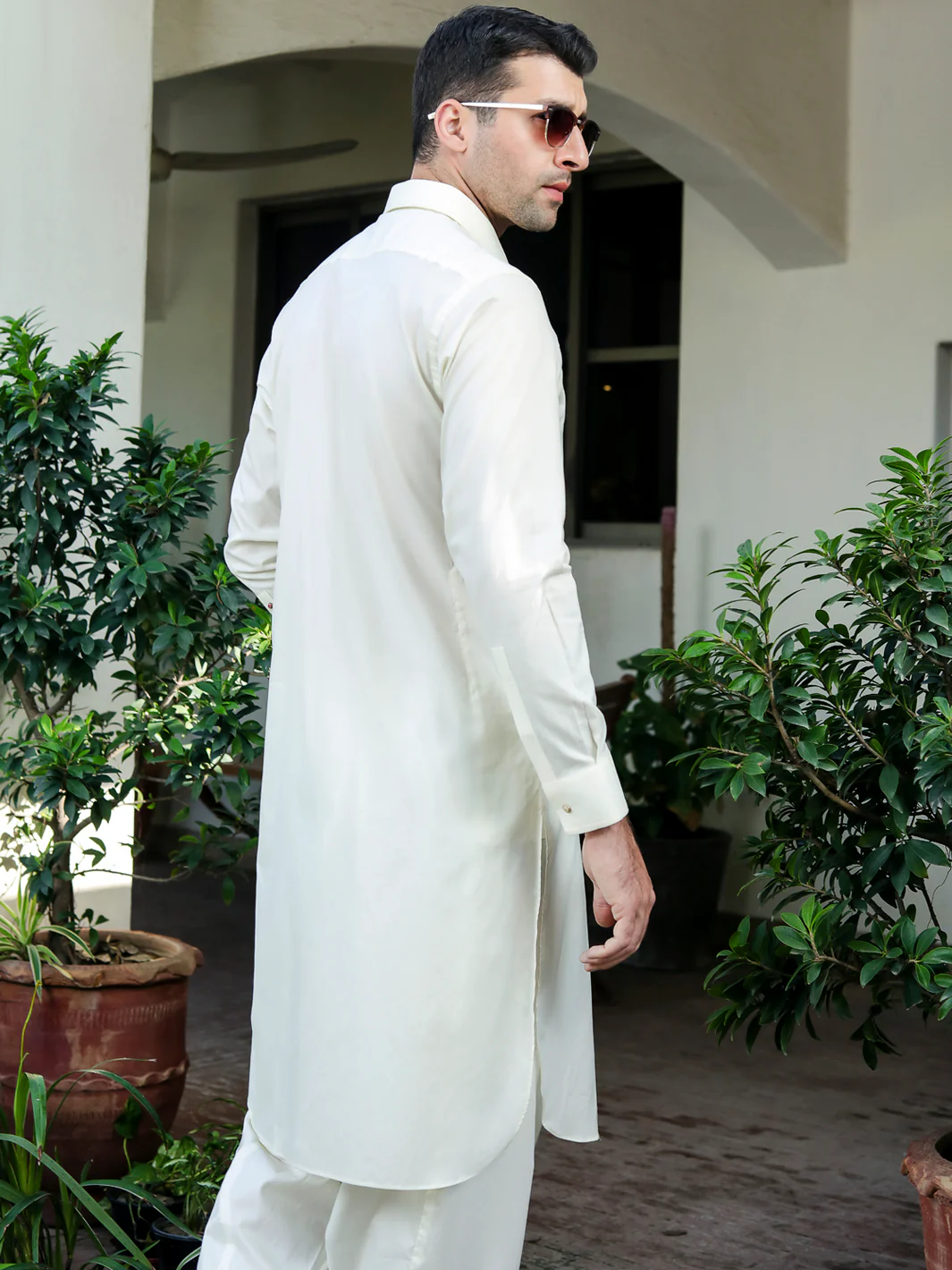 Off White Kameez Shalwar - ALWA-KS-277 - Image 3